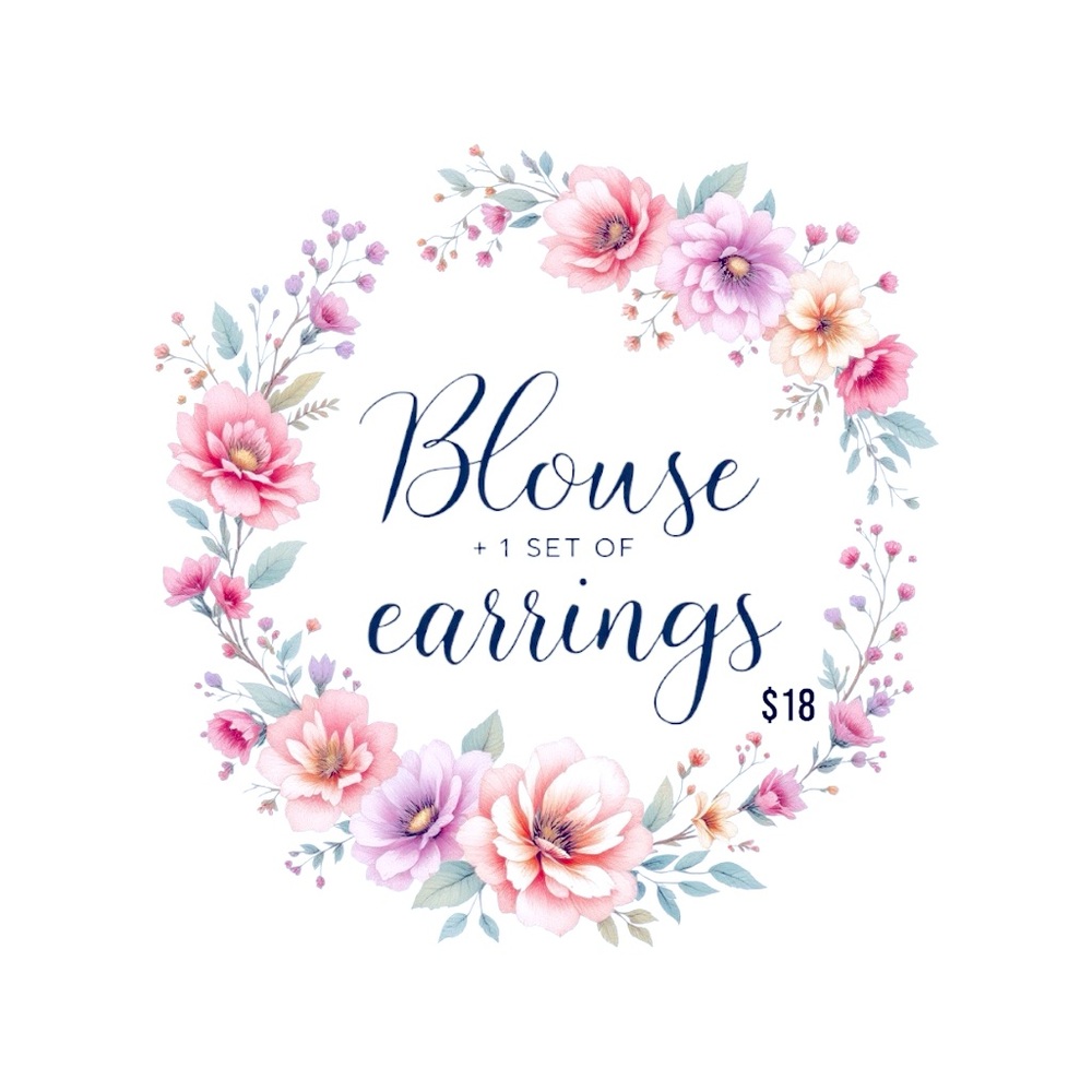 +1 Top +1 Set of earrings $18